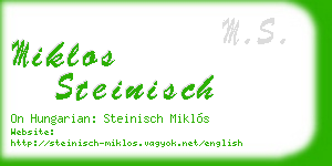 miklos steinisch business card